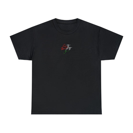 European And American Digital Printing From River To Sea Casual Round Neck Short Sleeves T-shirt