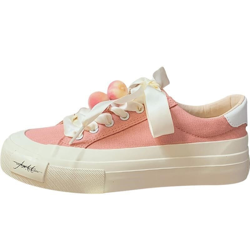 Women's Bow Canvas Flat Casual Sneakers