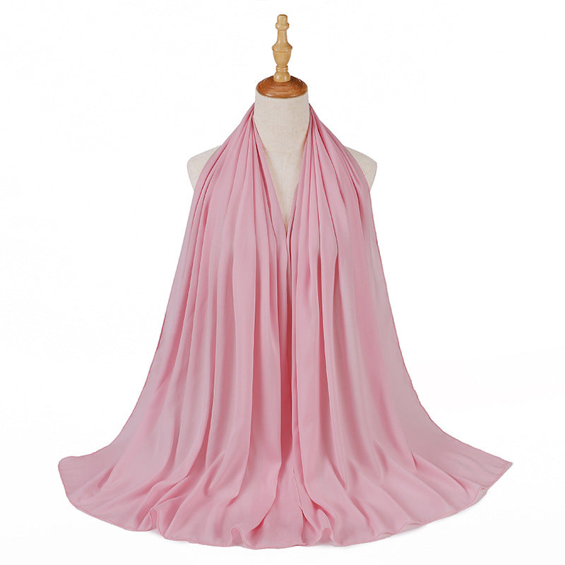 Malaysia Shiny Toe Cap Solid Color Scarf
