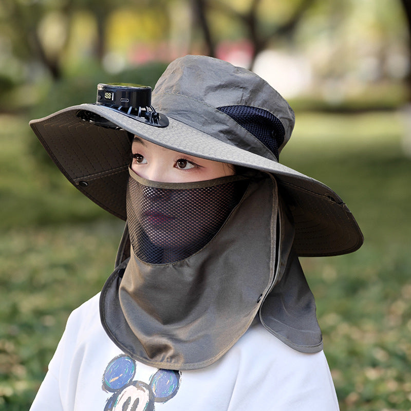 Hat With Fan Men's Fishing Outdoor Sunshade