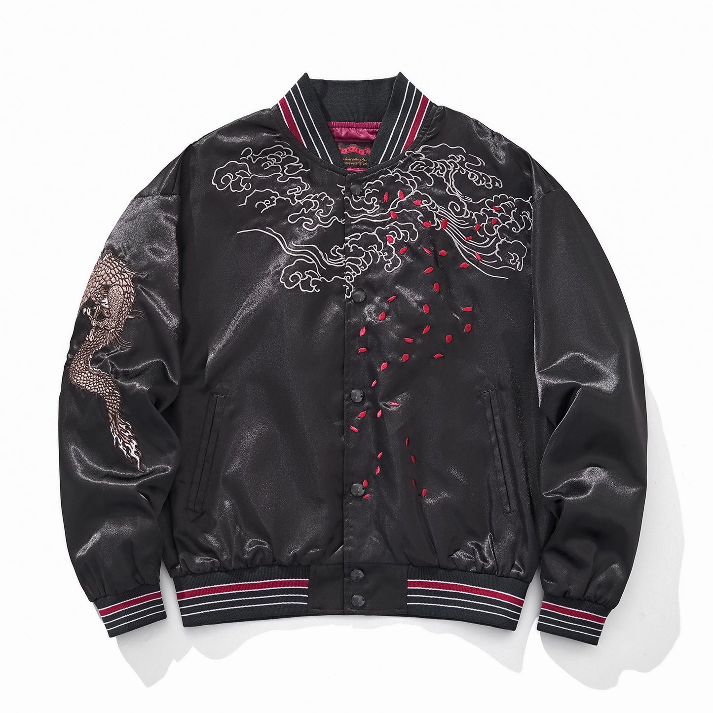 Heavy Duty Embroidered Auspicious Clouds And Flying Dragon Jacket