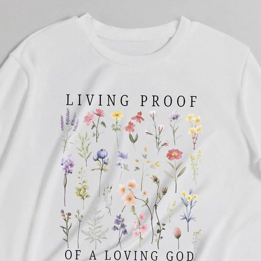 Floral Vintage Printed Round Neck Short Sleeve Top