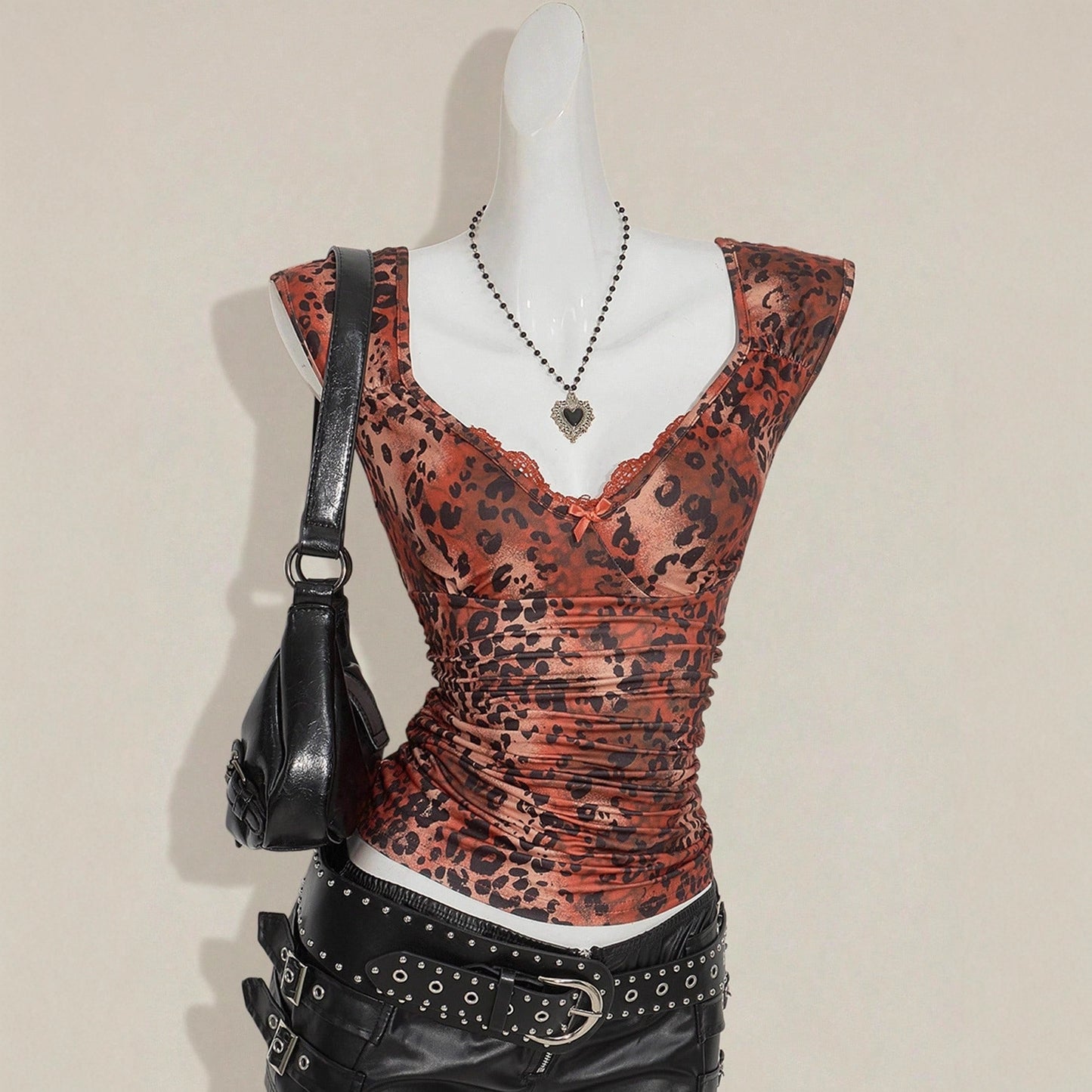 V-hals Blonde-talje Vintage Slankende Vest