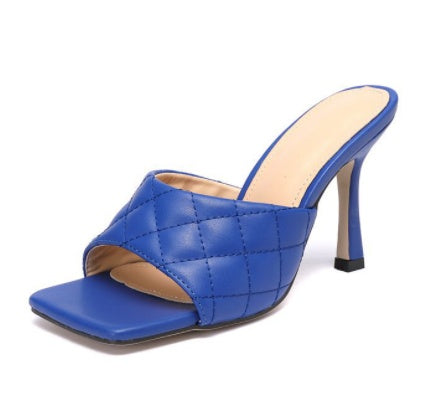 Large size open-toe back empty women's shoes