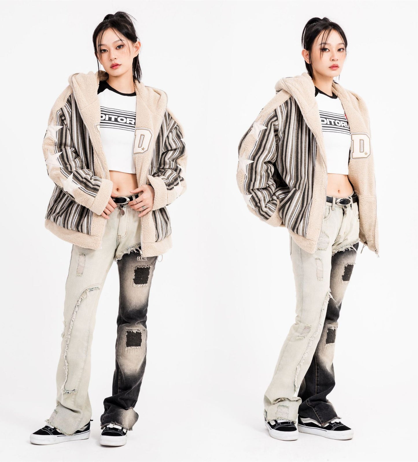 Reversible Street Fleece Hooded Jacket