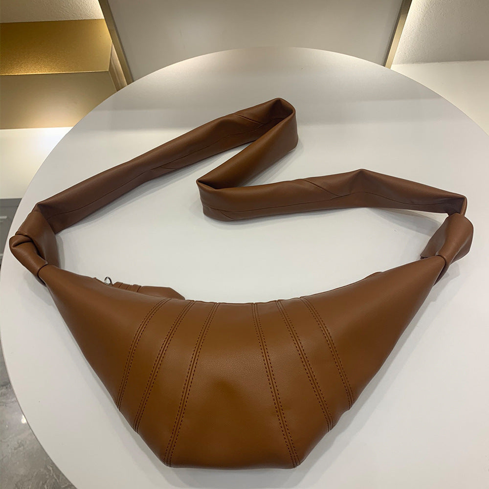 Women's Leather Armpit Retro Soft Chest Bag