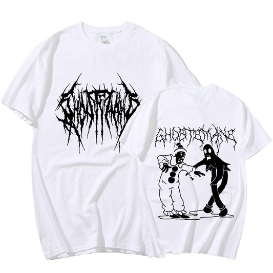 Duplex Printing T-shirt Men's And Women's T-shirt Short Sleeve Casual All-match