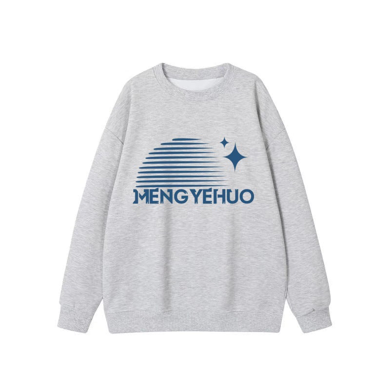 American Retro Printed Casual Sweatshirt
