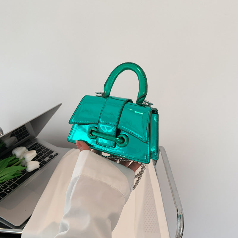 Women's Fashion Simple Laser Glossy Handbag