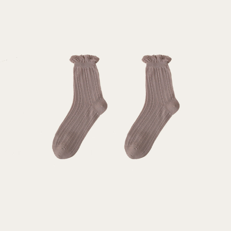 Women's Fashion Cotton Lace Socks