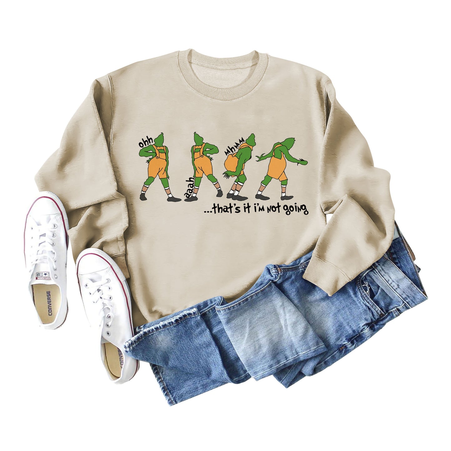 Women's Christmas Printed Long Sleeved Sweater