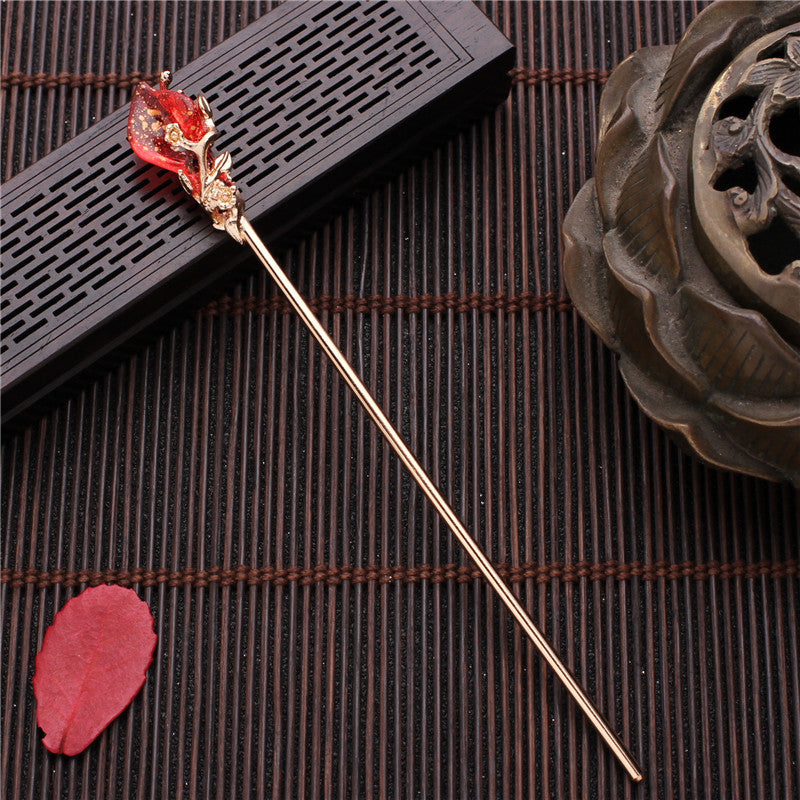 Women's Antique Simple Mulan Accessories Tassel Retro Hanfu Hairpin