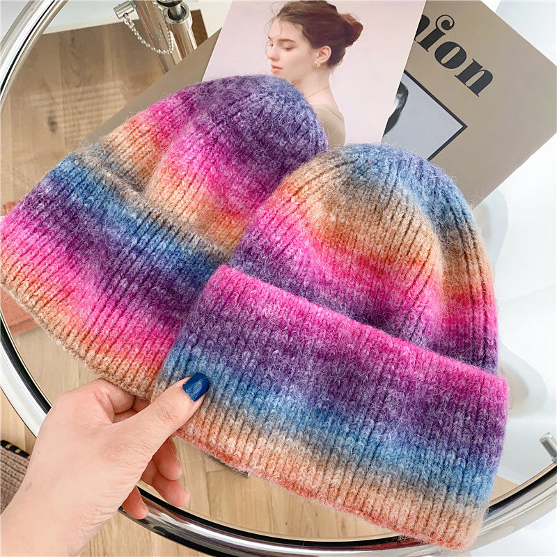 Women's  Knitted Hat With Good Hand Feel In Winter