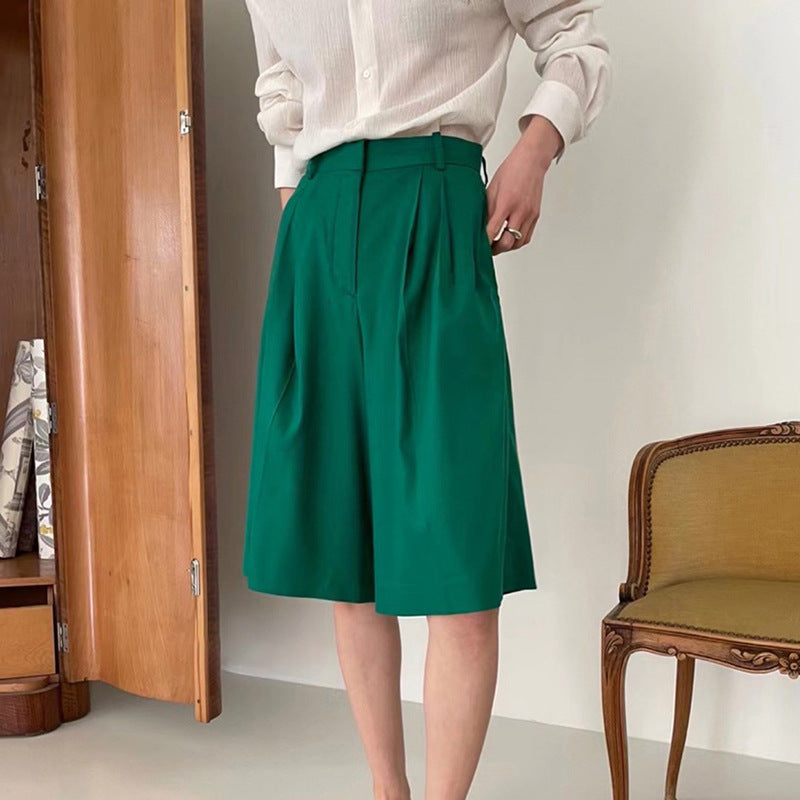 Simple Temperament Commuter High Waist Slim Shorts Women's Casual