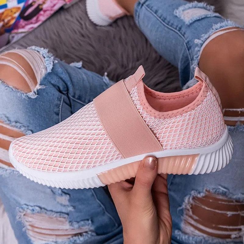 Lightweight Flying Mesh Round Toe Casual Women's Single Shoes
