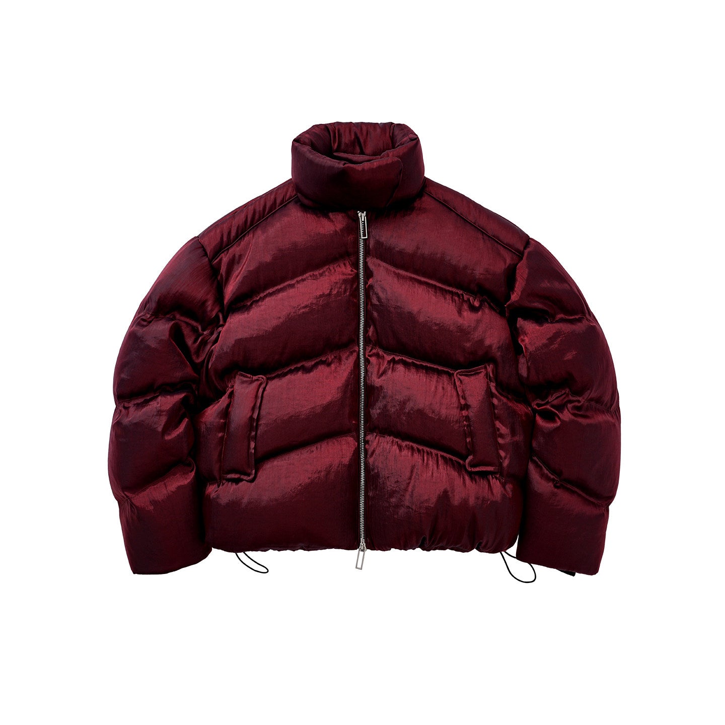 Heavy-duty Liquid-metal-textured Thickened Stand-collar Down Jacket