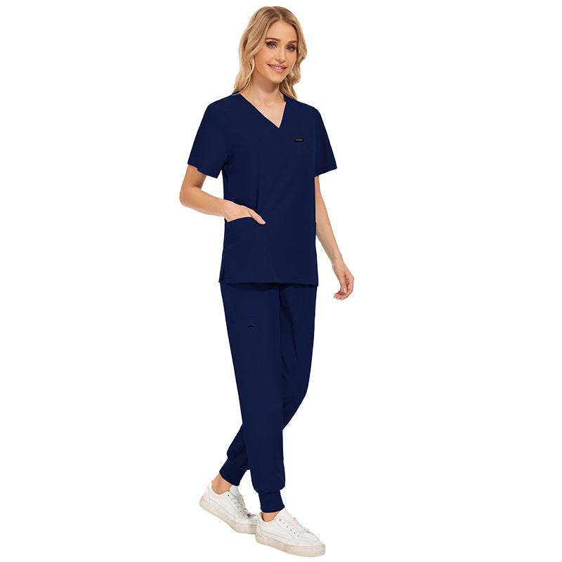 Mint-green Short-sleeve Nurse Jogging Workwear
