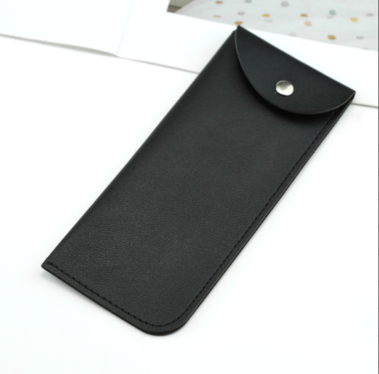 Glasses storage bag-PU leather-black-1 piece