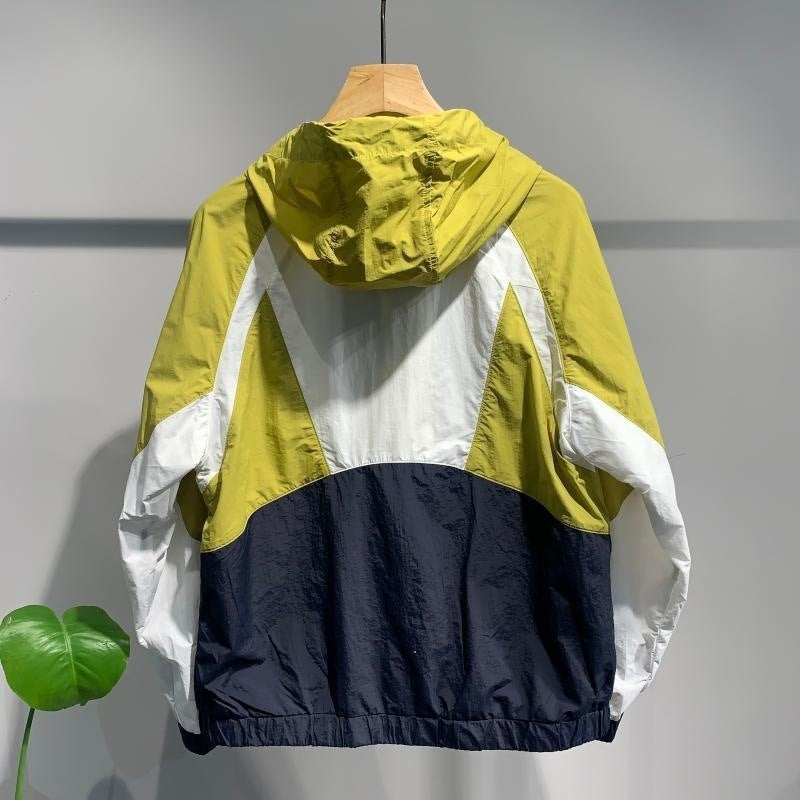 Men's Stitching Color Matching Thin Jacket