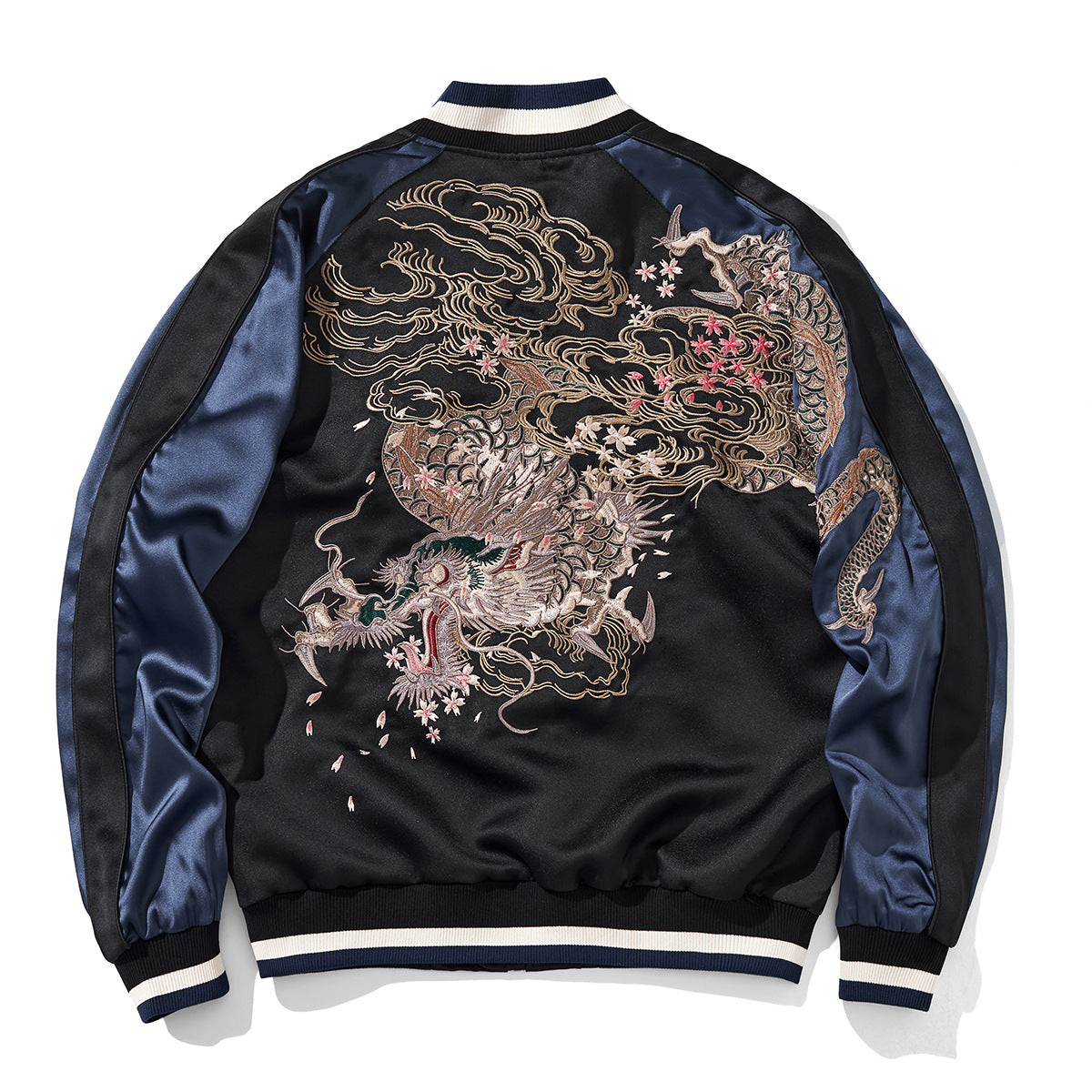 Mens Loose Fit Polyester Embroidered Chinese Style Jacket