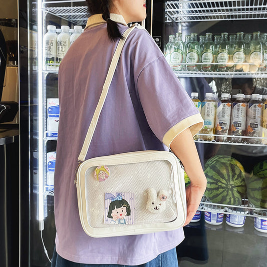 Soft Sister Crossbody Pu Including Rolled Plate Single Shoulder Transparent Small Square Bag