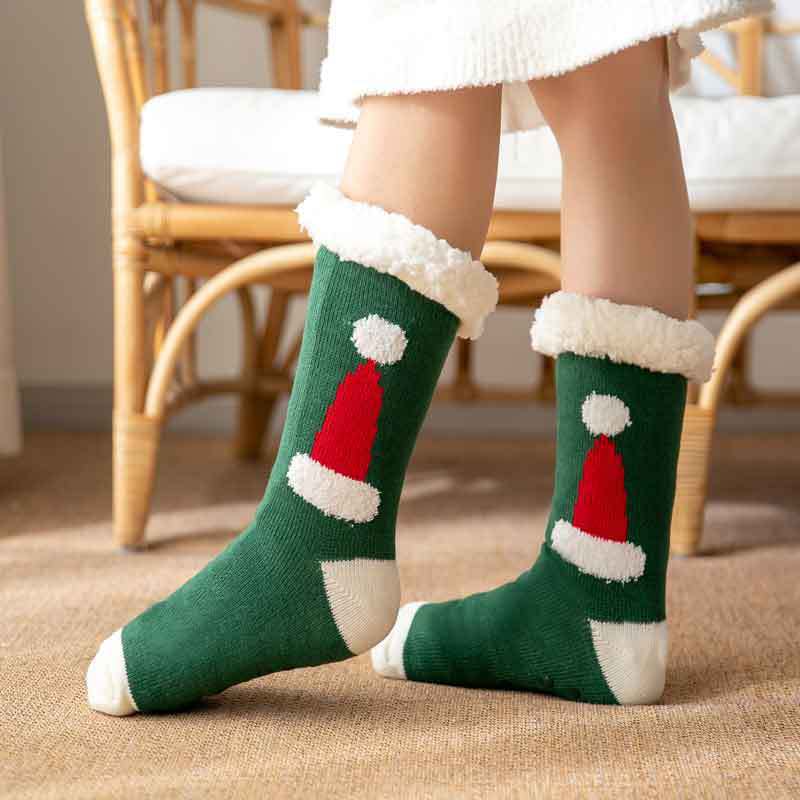 Plush Coral Velvet Stockings Household Sleeping Carpet