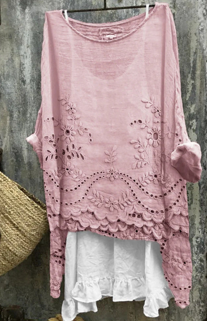 Summer Monsoon Long Sleeve Printed Urban Leisure Pullover Single Top