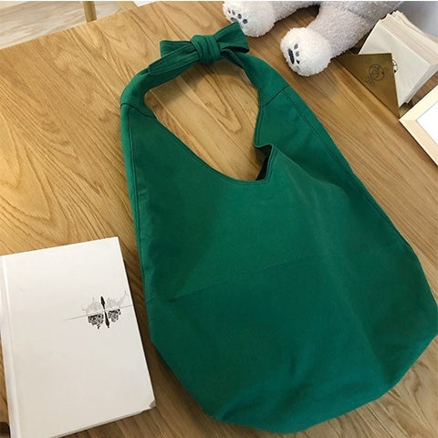 Slouchy Single Shoulder Crossbody Canvas Bag Retro Simplicity