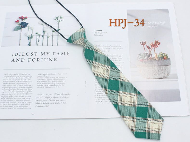 Japanese College Jk Plaid Tie Free Style