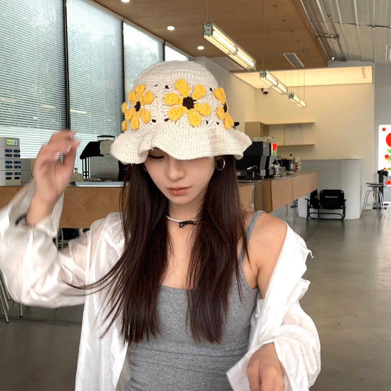 Handmade Woven Head-wrapping Hat Hollow Retro Artistic