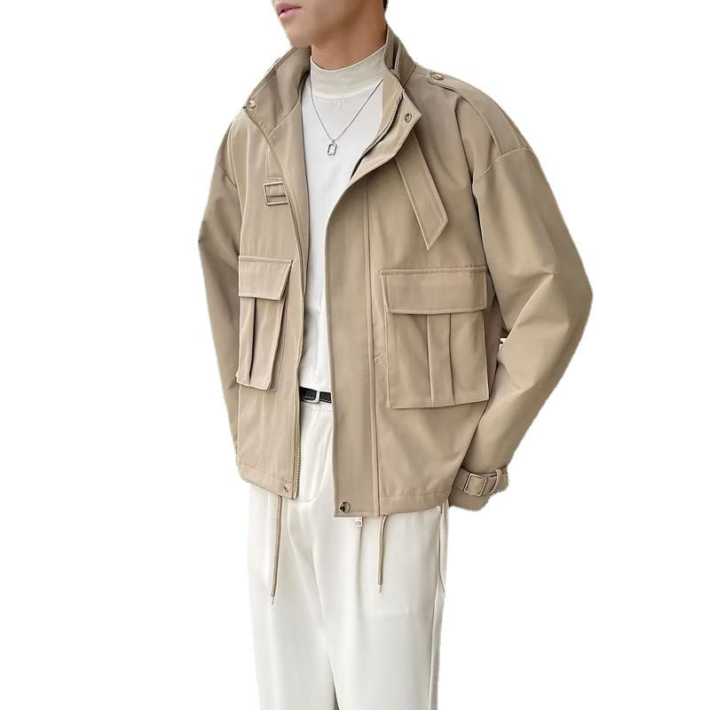 Handsome Fake Two-piece Japanese-style Retro Jacket Coat