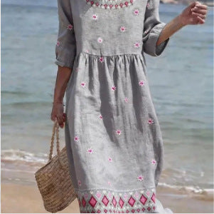 Casual Printed Temperament Long Skirt Girl