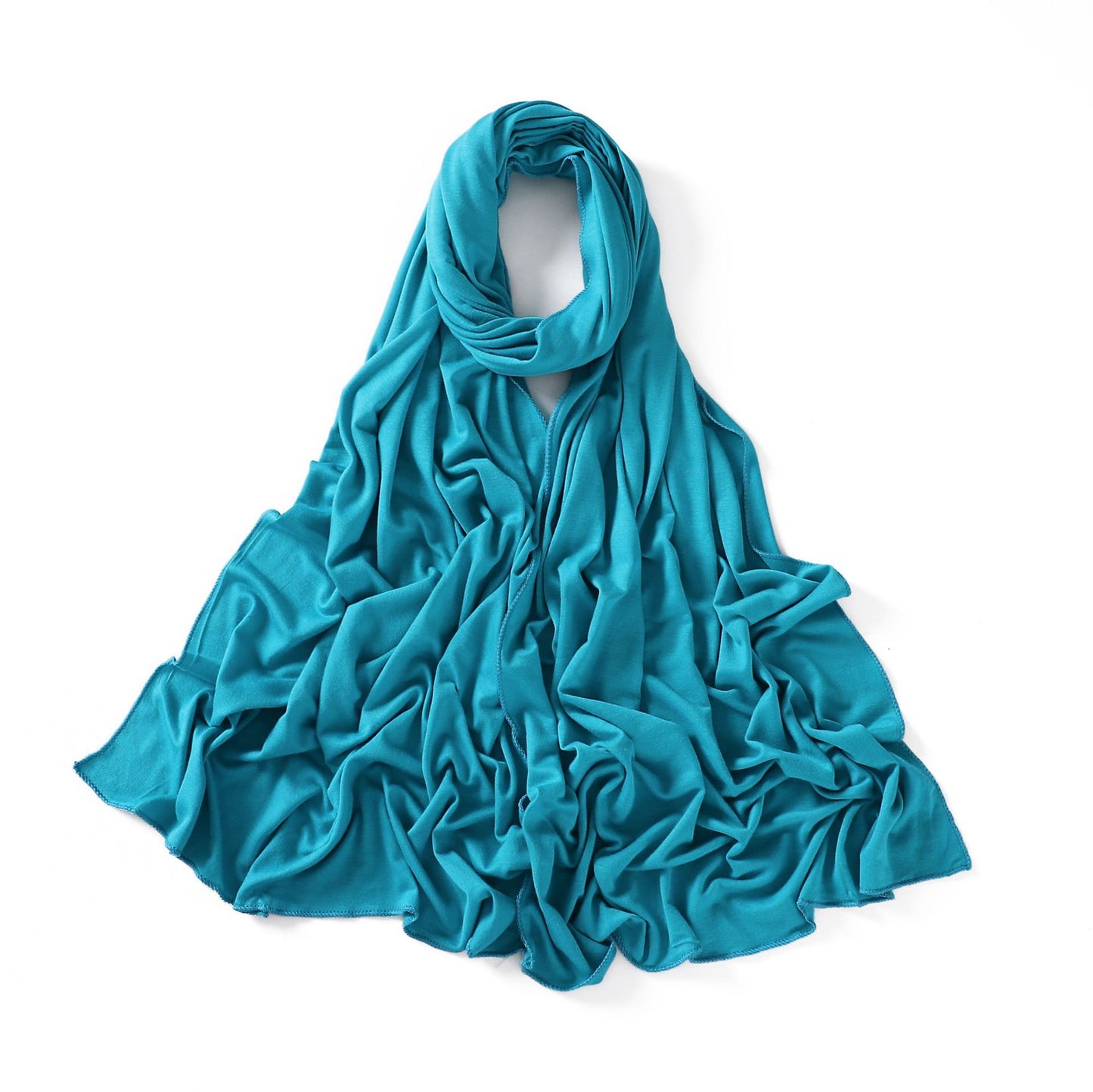 Colors Solid Color Modal Scarf Small Size Monochrome Jersey Veil Mercerized Cotton Scarf