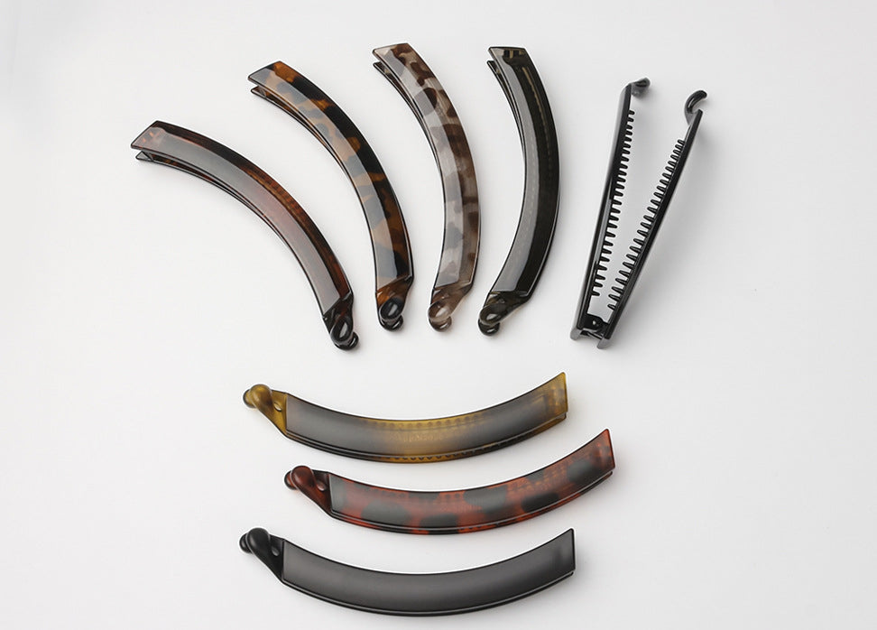 Multi-functional Vertical Leopard-print Banana Hair Clip