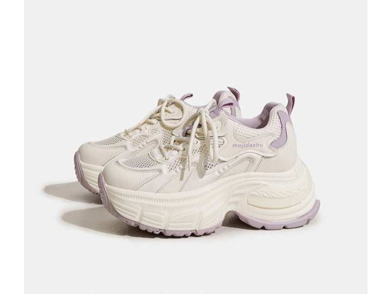 Good-looking Invisible Height Increasing Dad Shoes Female  7CM
