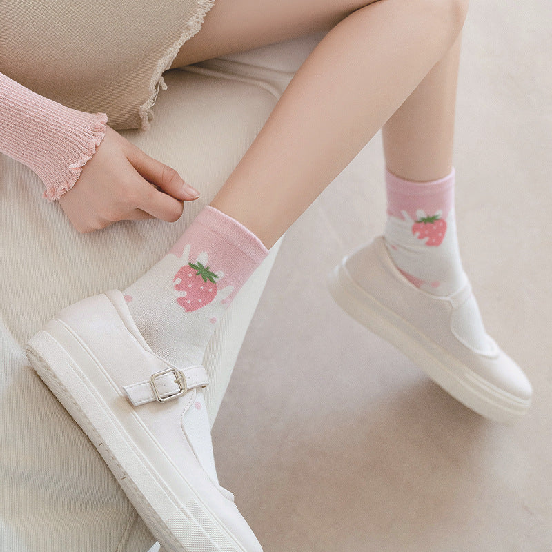 Women's Fashion Mid-calf High-top Cotton Socks