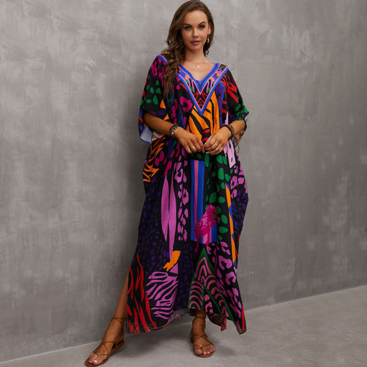 Hawaiian-style Beach Cover-up Skirt Bikini Swimsuit