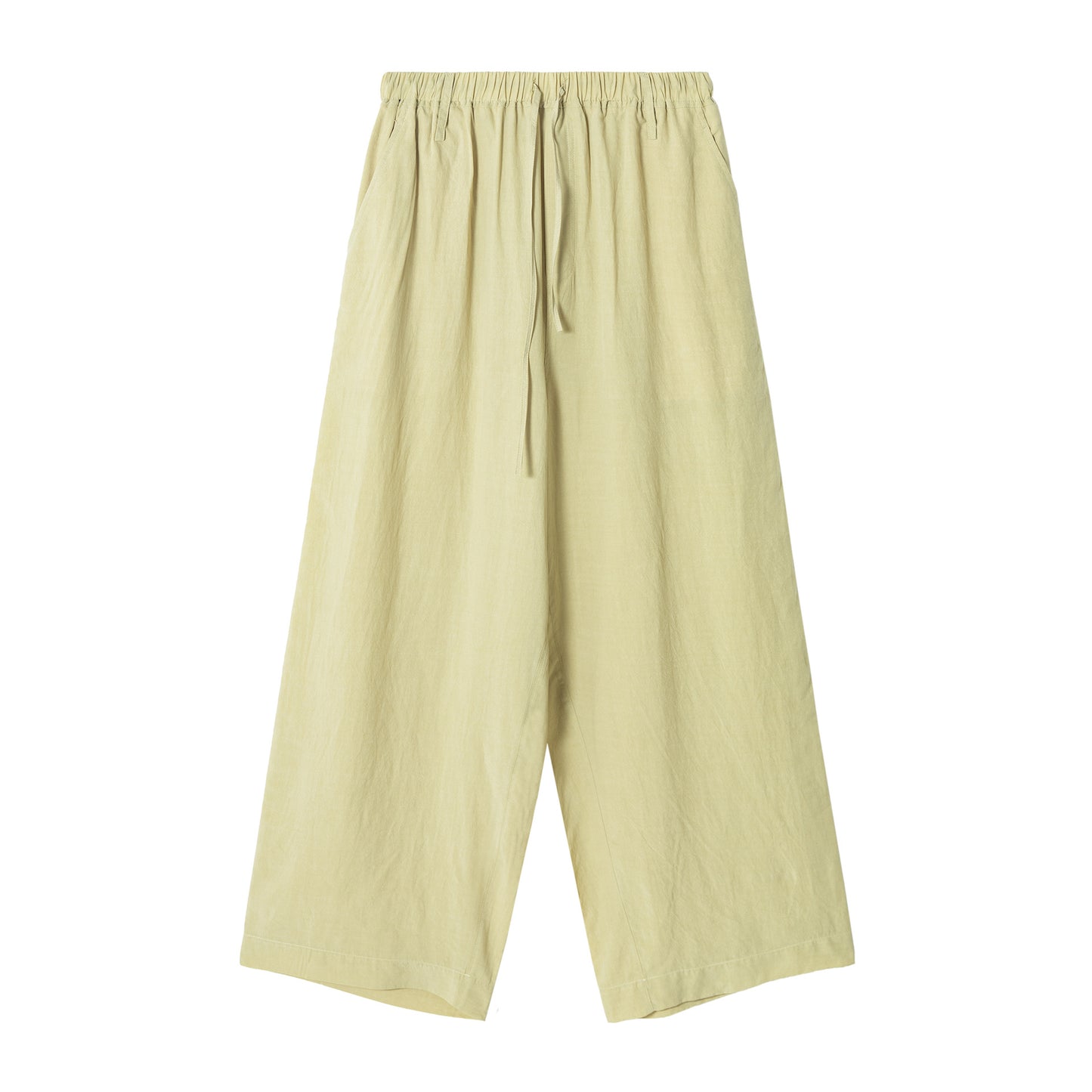 Design Elastic Waist Stone Washed Tencel Matte Casual Trousers