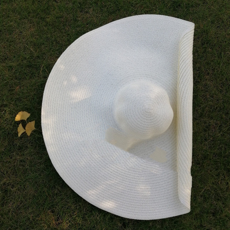 New Women's European And American Big Brim Straw Hat Foldable