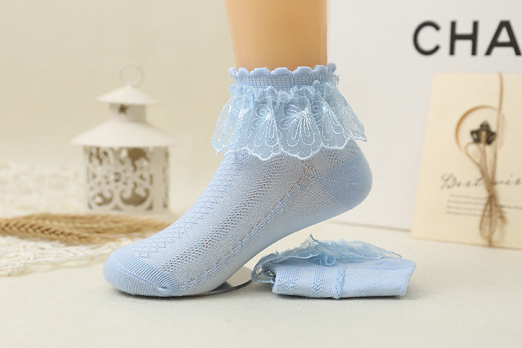 Girls Fashion Socks Summer Thin Lace