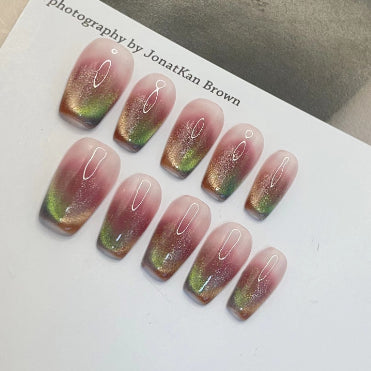 Women's Handmade Cat's Eye Wear Nail Tip