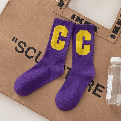Socks Women's Big Love Medium Tube Macaron Color