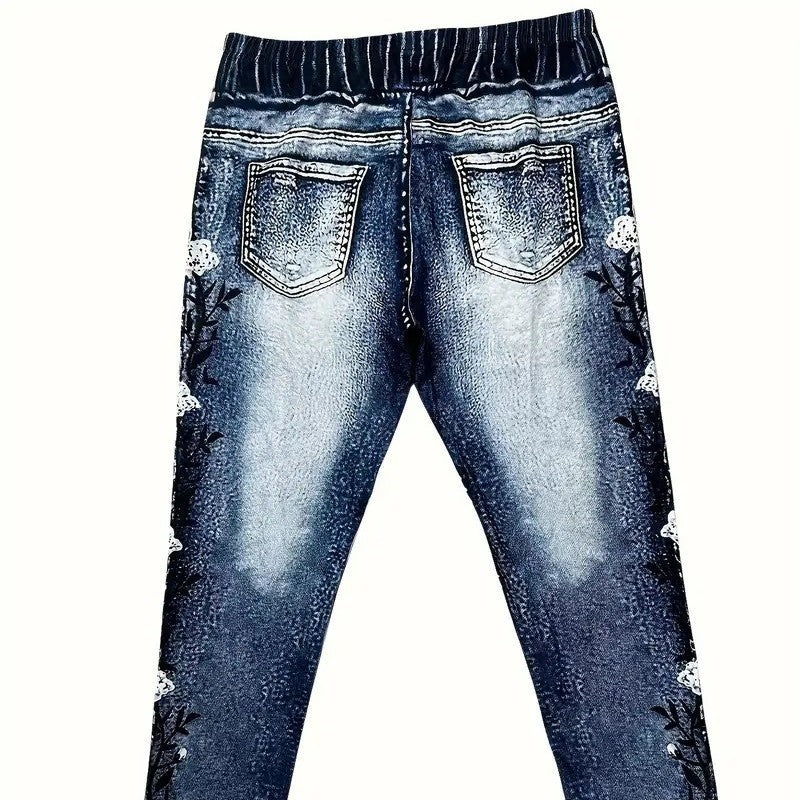 New Womens Lightweight Printed Casual Pantsleggings In European And American Styles