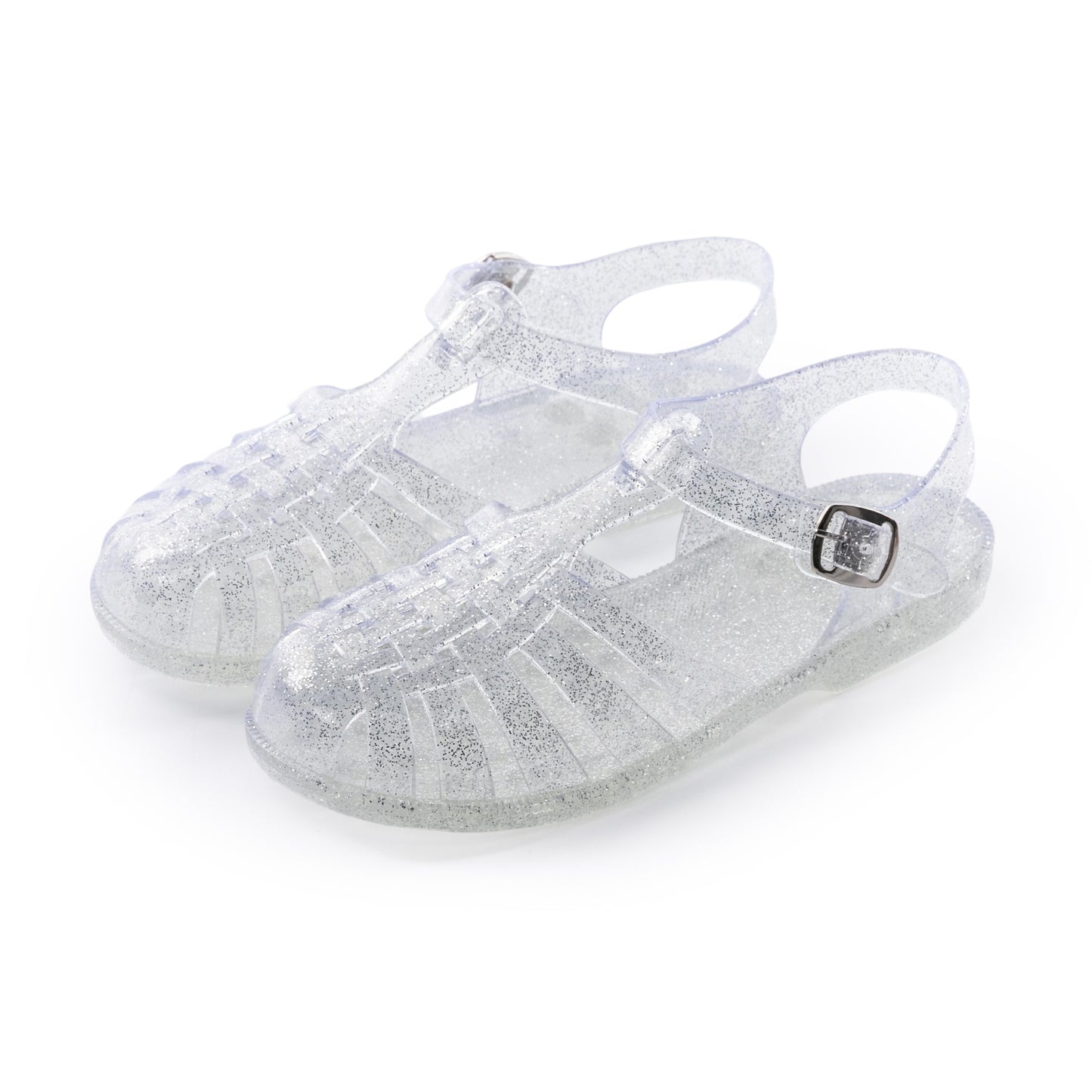 Crystal Flat Hollowed Sandals Roman Shoes Closed Toe Women's Sandals