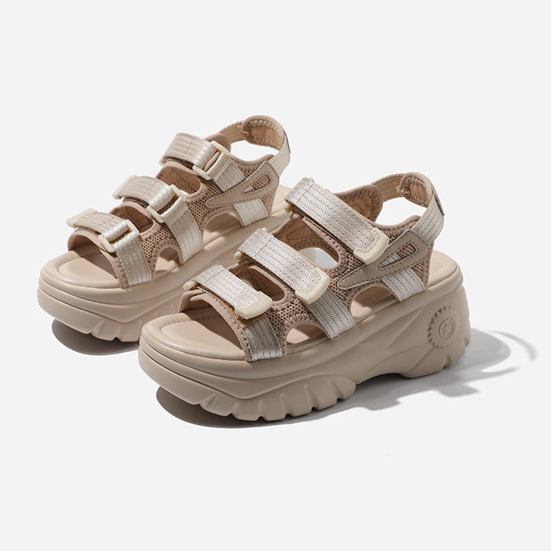 Thick-soled Height-enhancing Sandals And Platform Sole Casual All-match Sneakers