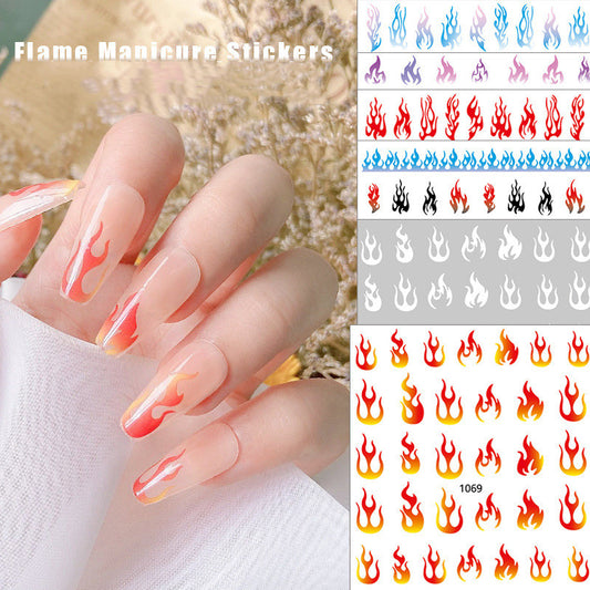 Nail Flame Polish Glue Sticker Decoration Small Pattern