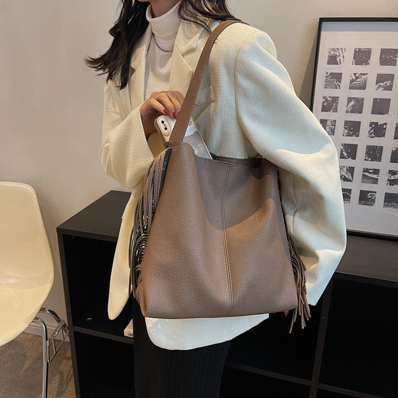 Women's Vintage Large Capacity Tote Shoulder Bag