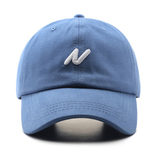 Korean Versatile Letter Embroidered Soft Top Duck Tongue Hat