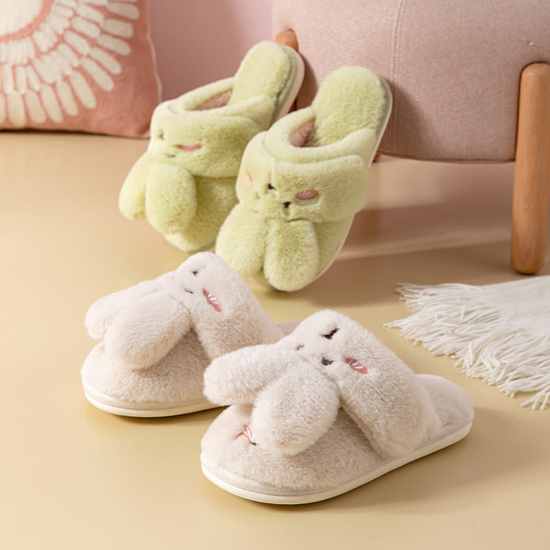 A Pair Of Home Cotton Slippers For A Lovely Couple In Winter Indoor