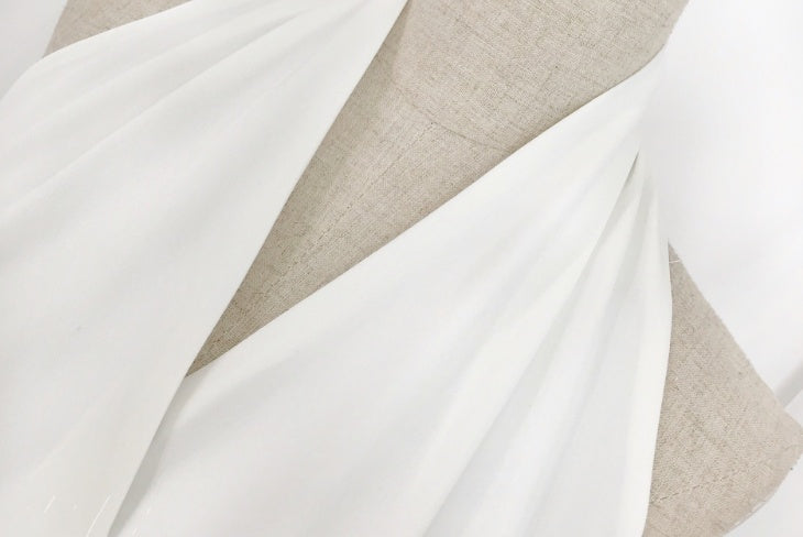 Jumpsuit med udskårne skuldre, halterneck, V-hals, ensfarvet, vide ben